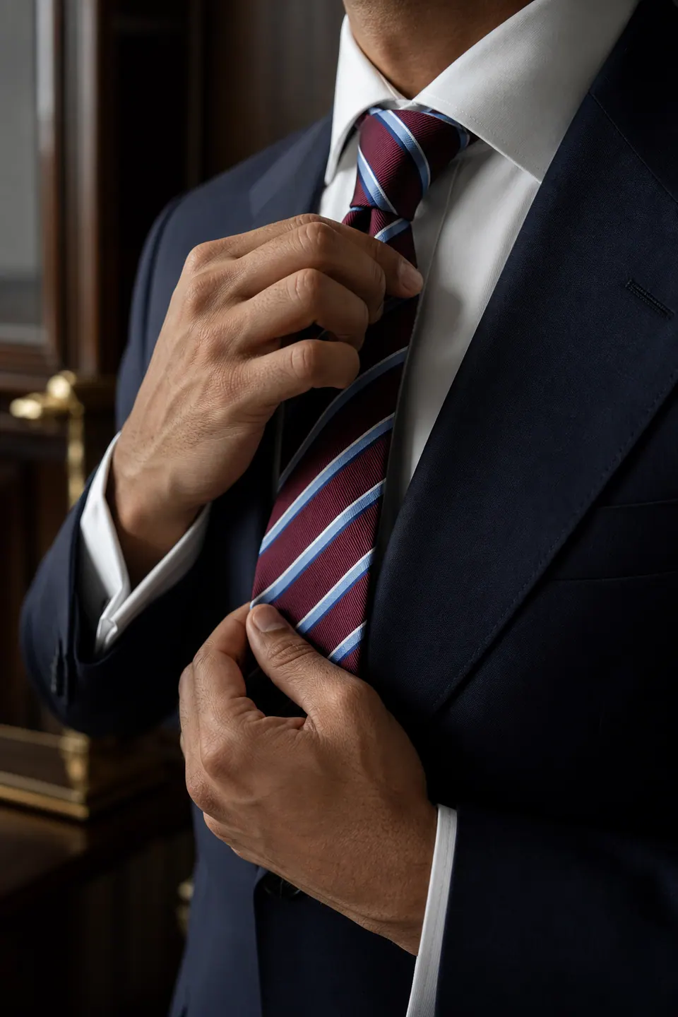 Corporate uniform detail shaped with purpose