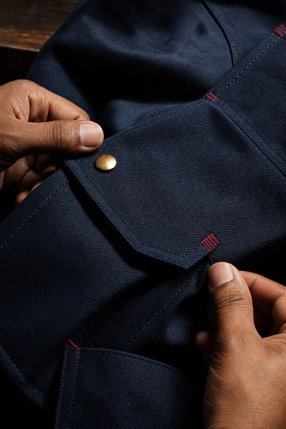 Industrial uniform detail shaped with purpose